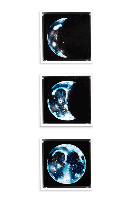 Phases of The Moon - Original Set of 3 - SOLD