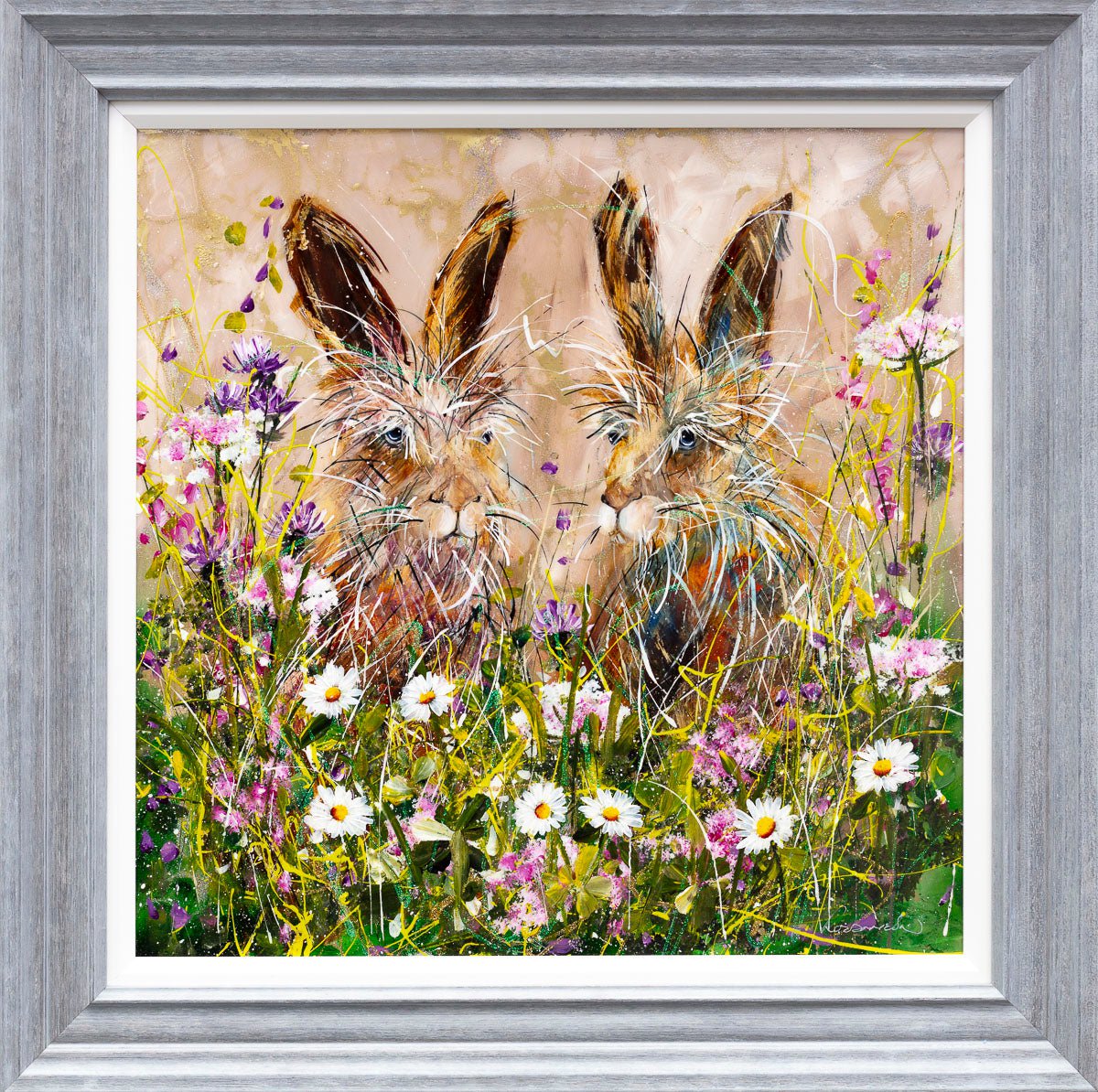 Harold and Holly - Original Rozanne Bell Framed