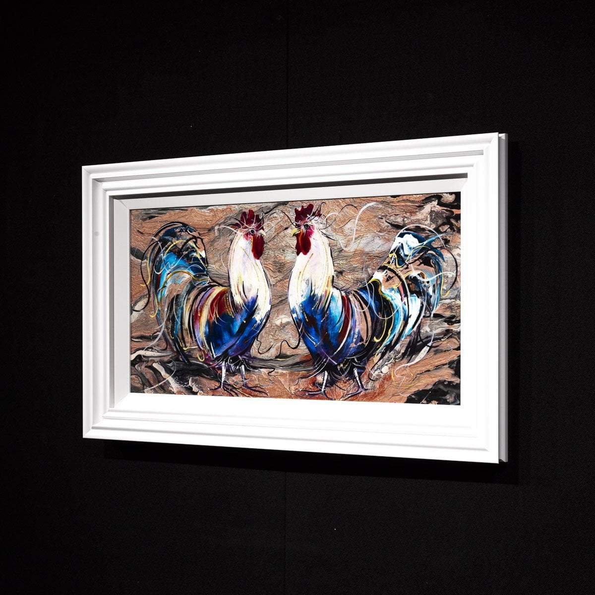 Shake Your Rainbow Feathers - Original Rozanne Bell Framed