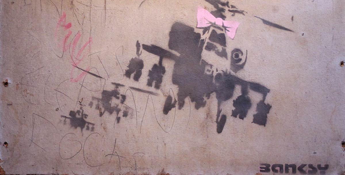 *Banksy Original* 'Happy Choppers'