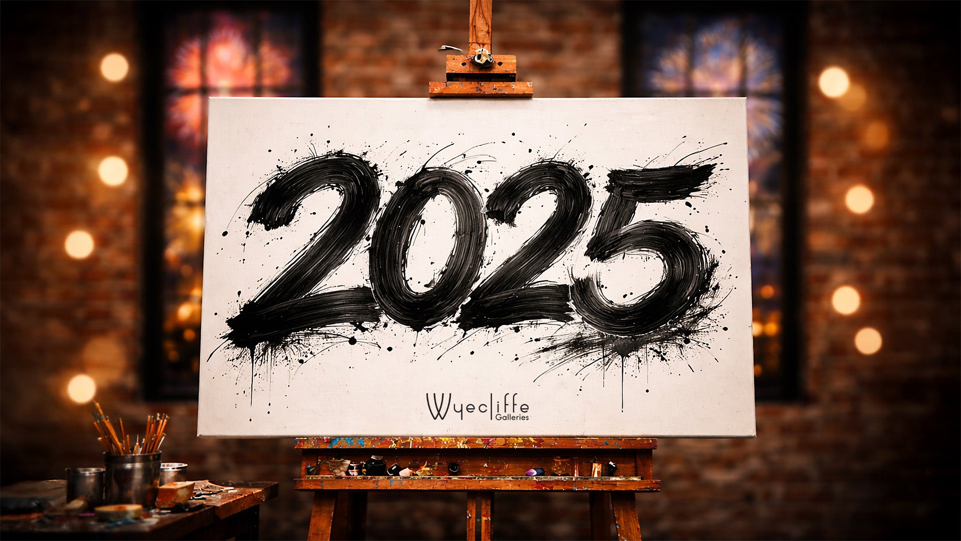 2025 with Wyecliffe painted on an canvas.