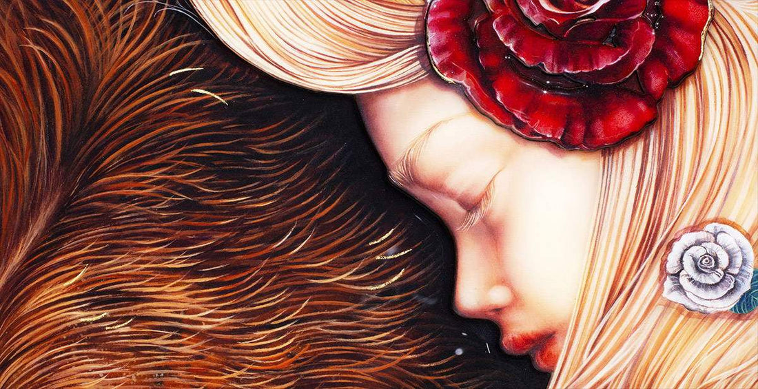 Snow White & Rose Red - Kerry Darlington - Wyecliffe Galleries