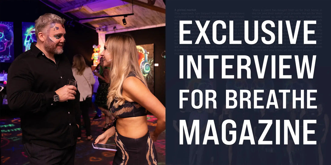 Director Benjamin Fry and Creative Director Katia Hickmer Dacey in the Wyecliffe Event Space. "Exclusive Interview for BREATHE Magazine"