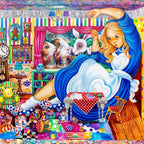 Alice in William Rabbits House - Original by artist Kerry Darlington - Wyecliffe Galleries