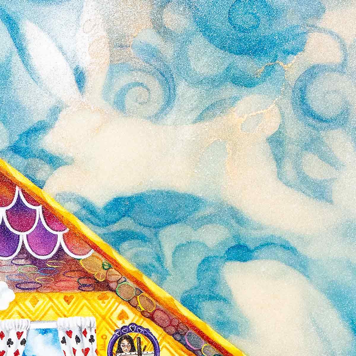 Alice in William Rabbits House - Original by artist Kerry Darlington - Wyecliffe Galleries