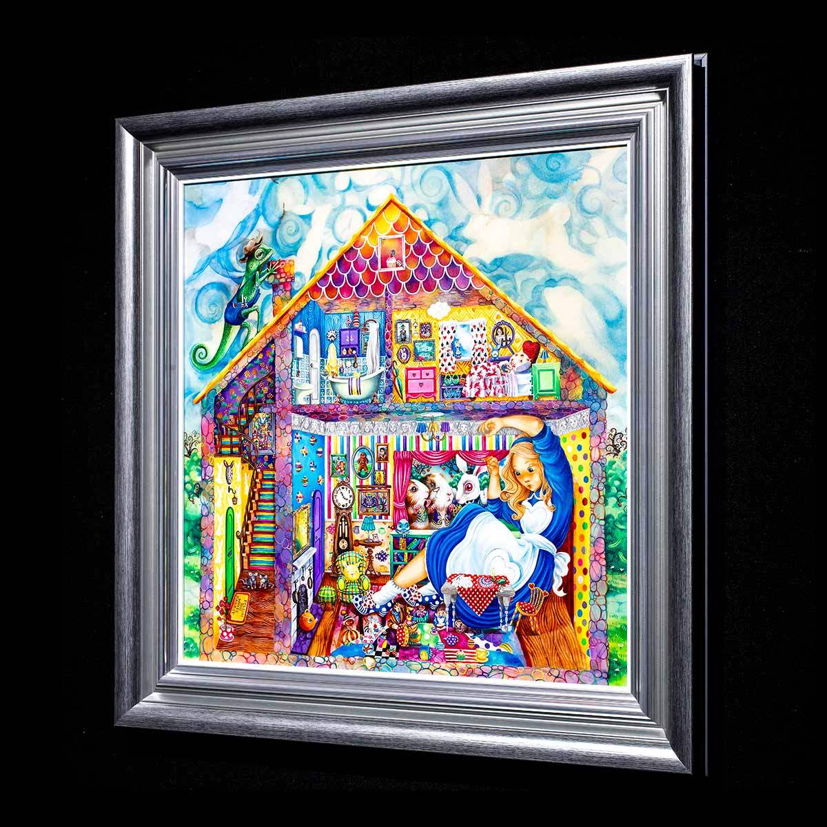 Alice in William Rabbits House - Original by artist Kerry Darlington - Wyecliffe Galleries