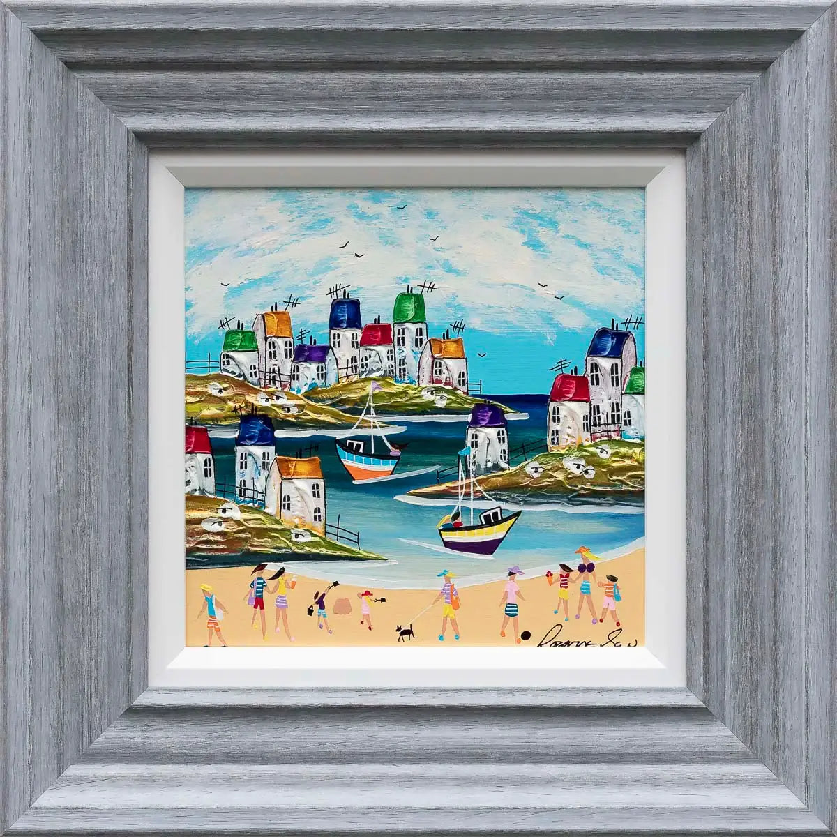 Boats In The Bright Bay - Original - SOLD