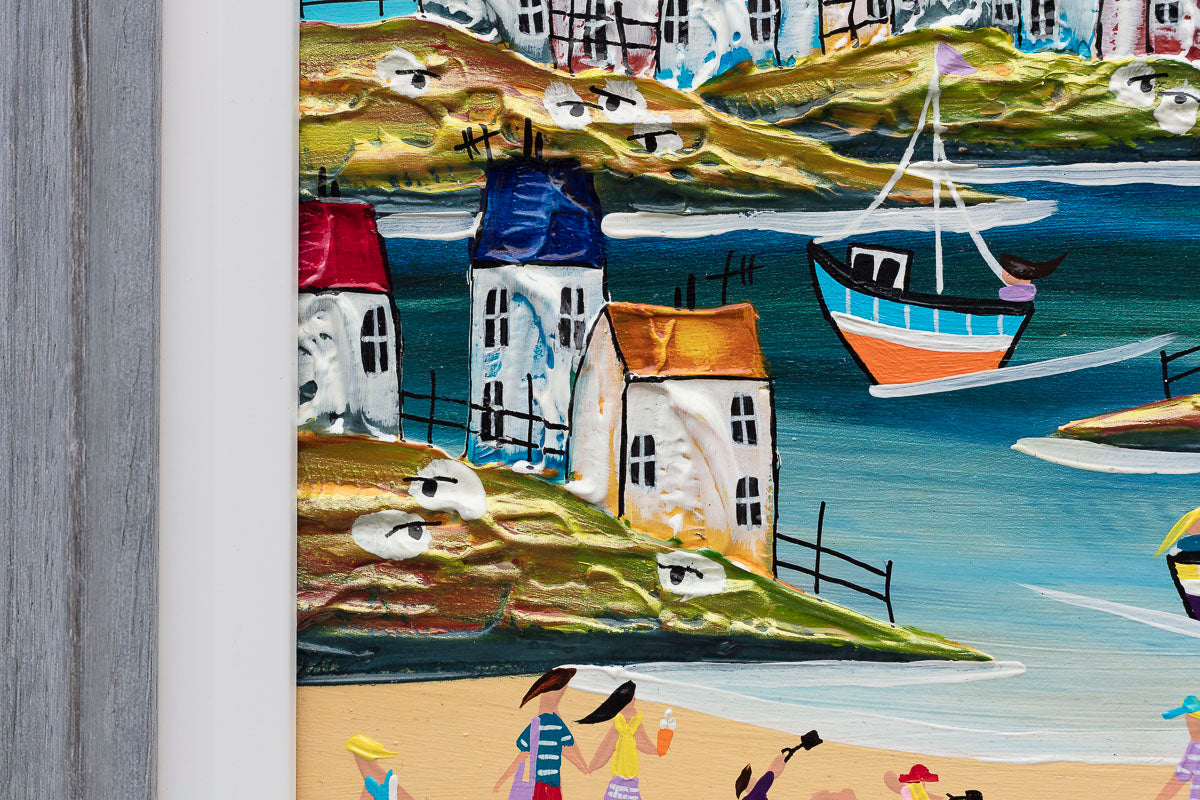 Boats In The Bright Bay - Original