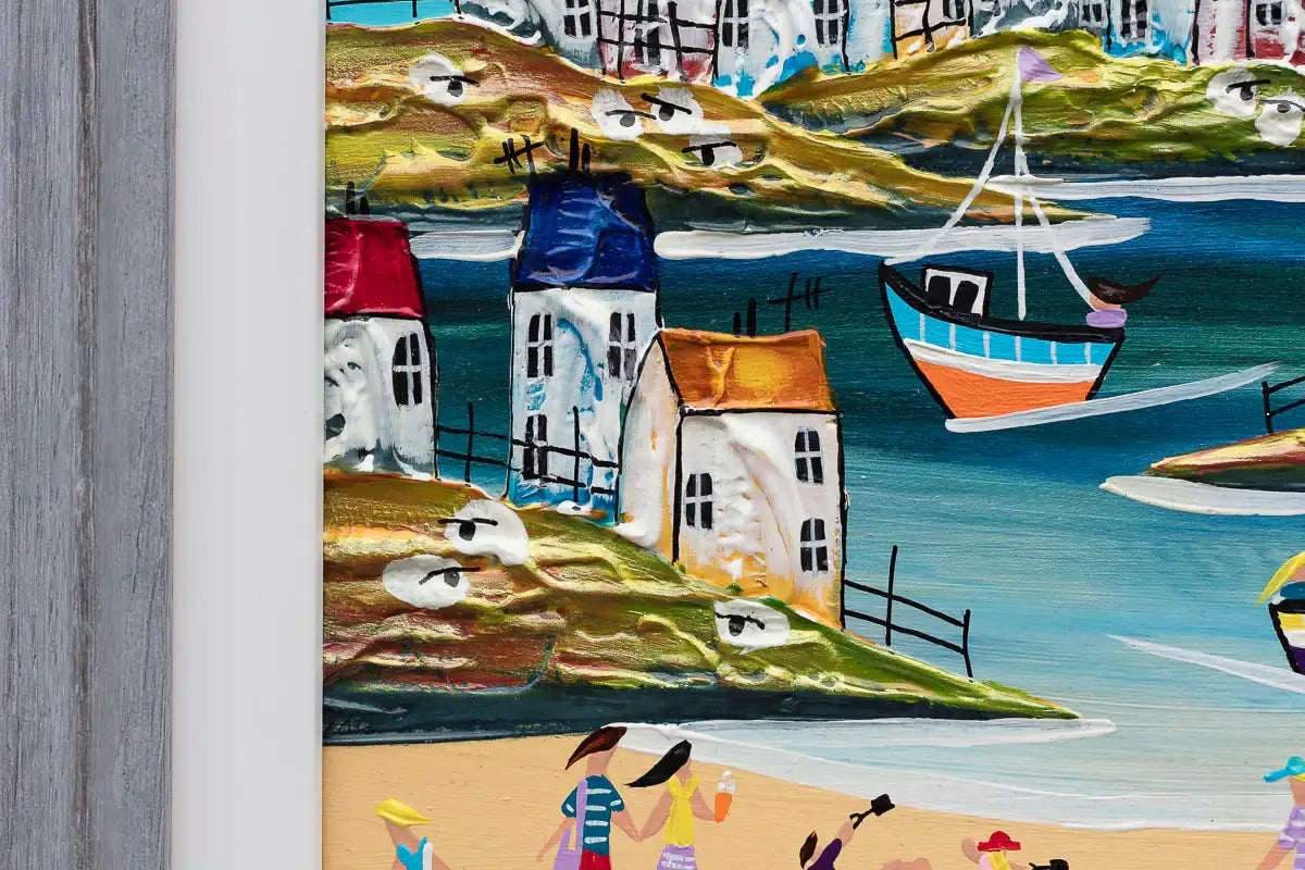 Boats In The Bright Bay - Original - SOLD