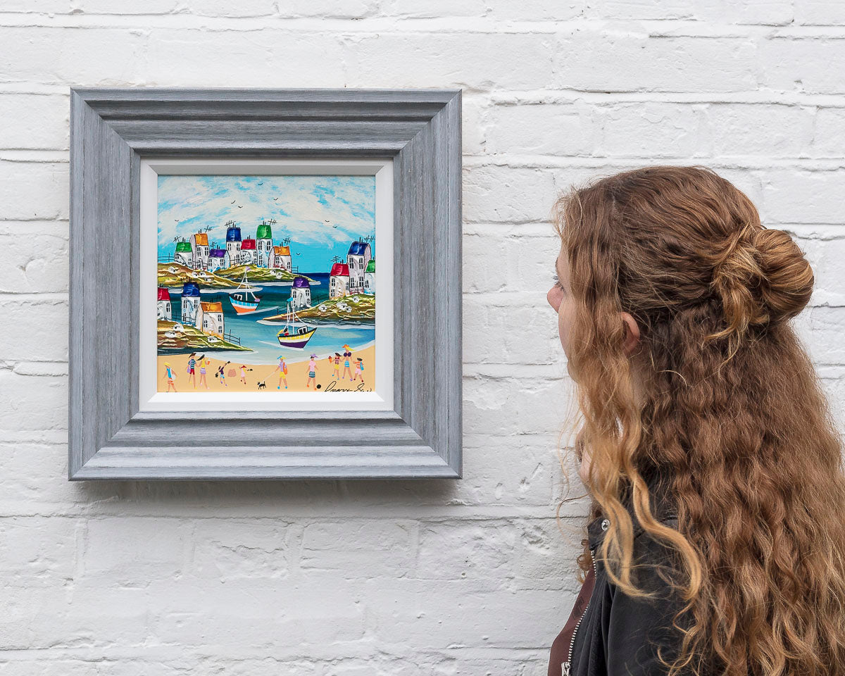 Boats In The Bright Bay - Original