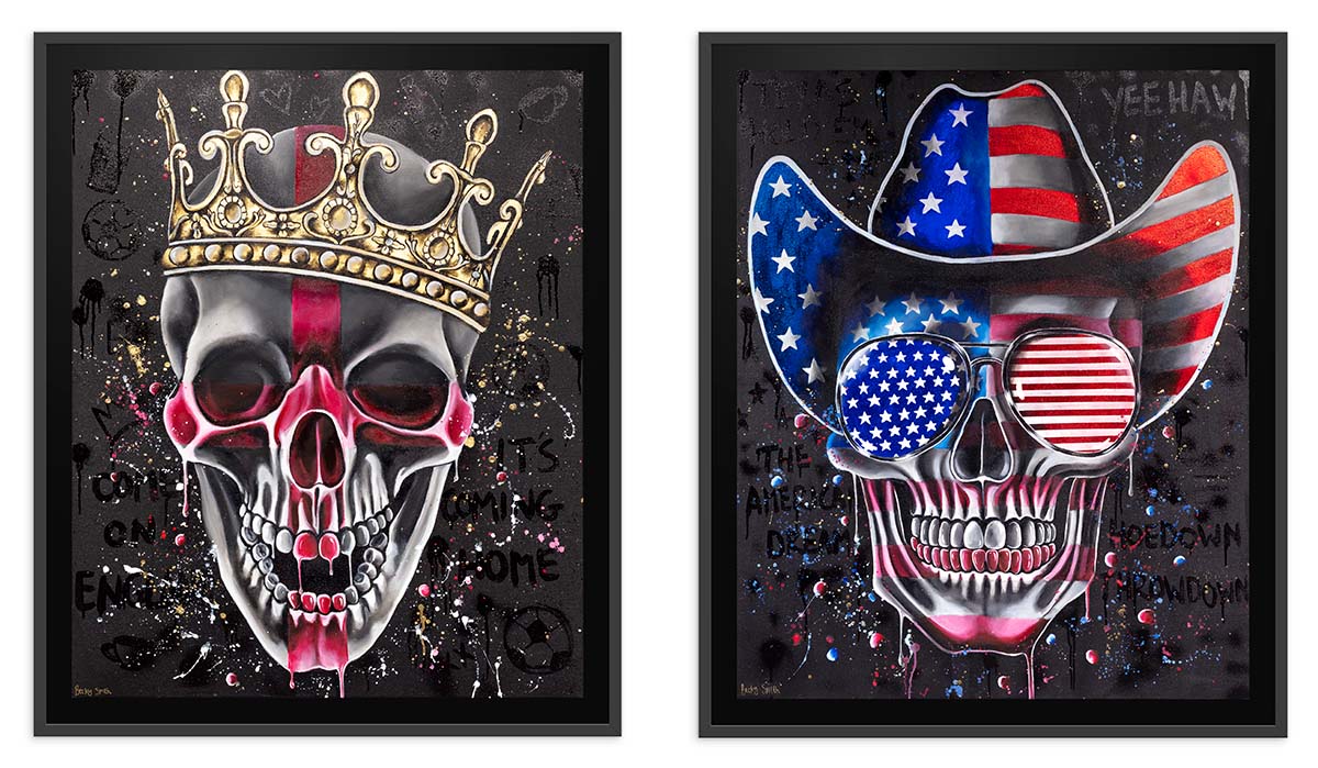 Come On England &amp; Texas Hold &#39;Em - Set of 2 - Luxury Artist Proof - SOLD