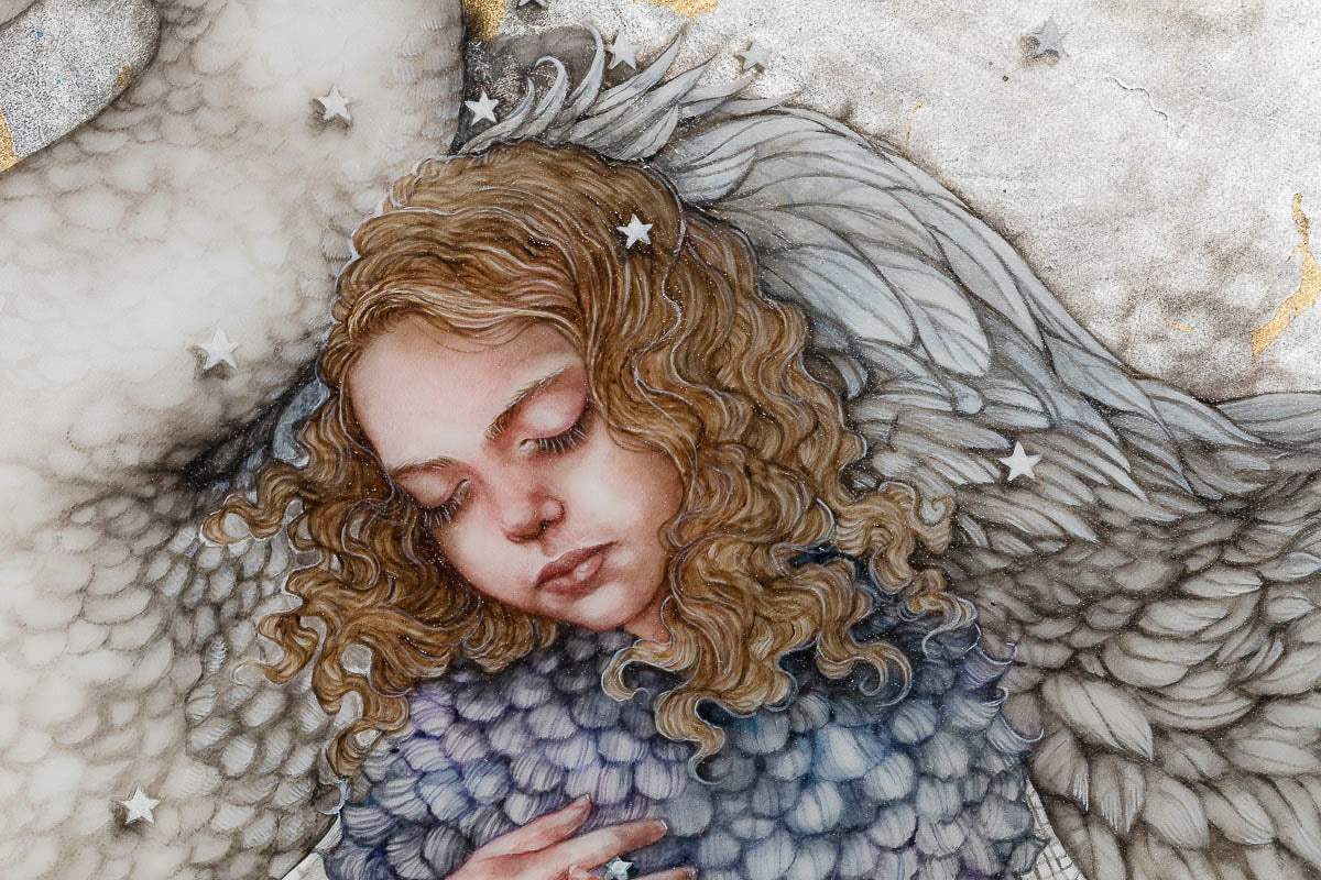 Cygnus - Original - SOLD by artist Kerry Darlington - Wyecliffe Galleries