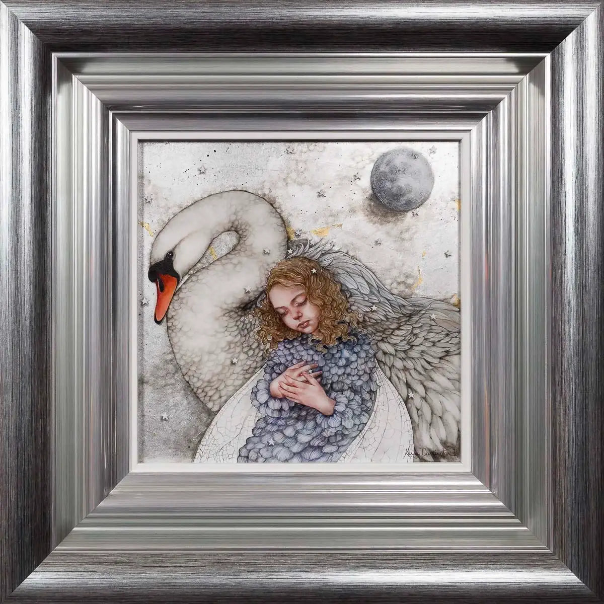 Cygnus - Original - SOLD by artist Kerry Darlington - Wyecliffe Galleries