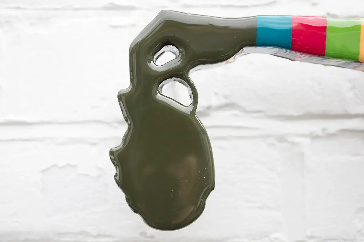 Drop The Bomb - Geo Striped - Miniature Wall Sculpture - Original