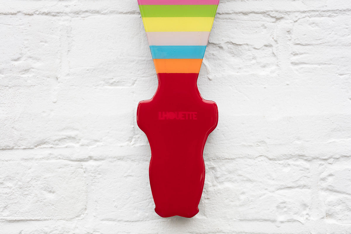 Drop The Bomb - Geo Striped - Miniature Wall Sculpture - Original