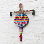 Drop The Bomb - Geo Striped - Miniature Wall Sculpture - Original