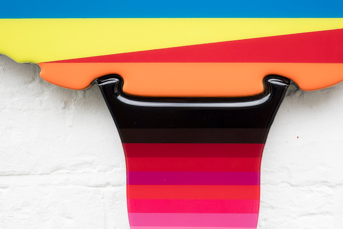 Drop The Bomb - Striped - Medium Wall Sculpture - Original