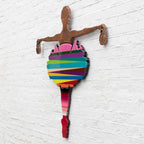 Drop The Bomb - Striped - Medium Wall Sculpture - Original