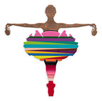 Drop The Bomb - Striped - Medium Wall Sculpture - Original