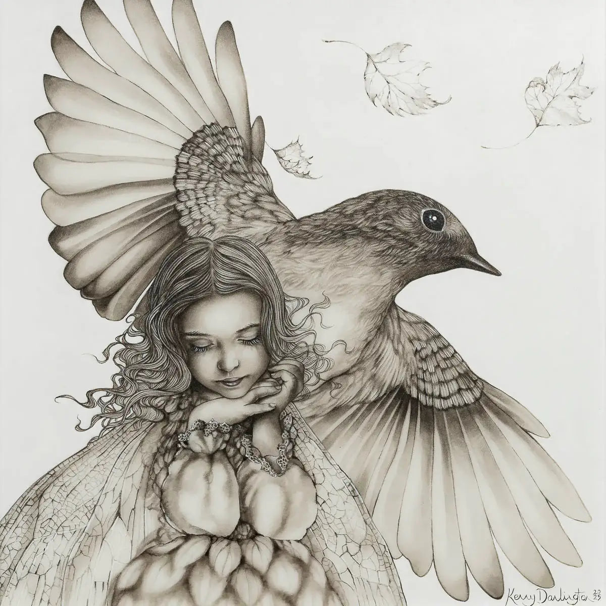 Everyone Deserves A Chance To Fly - Original by artist Kerry Darlington - Wyecliffe Galleries