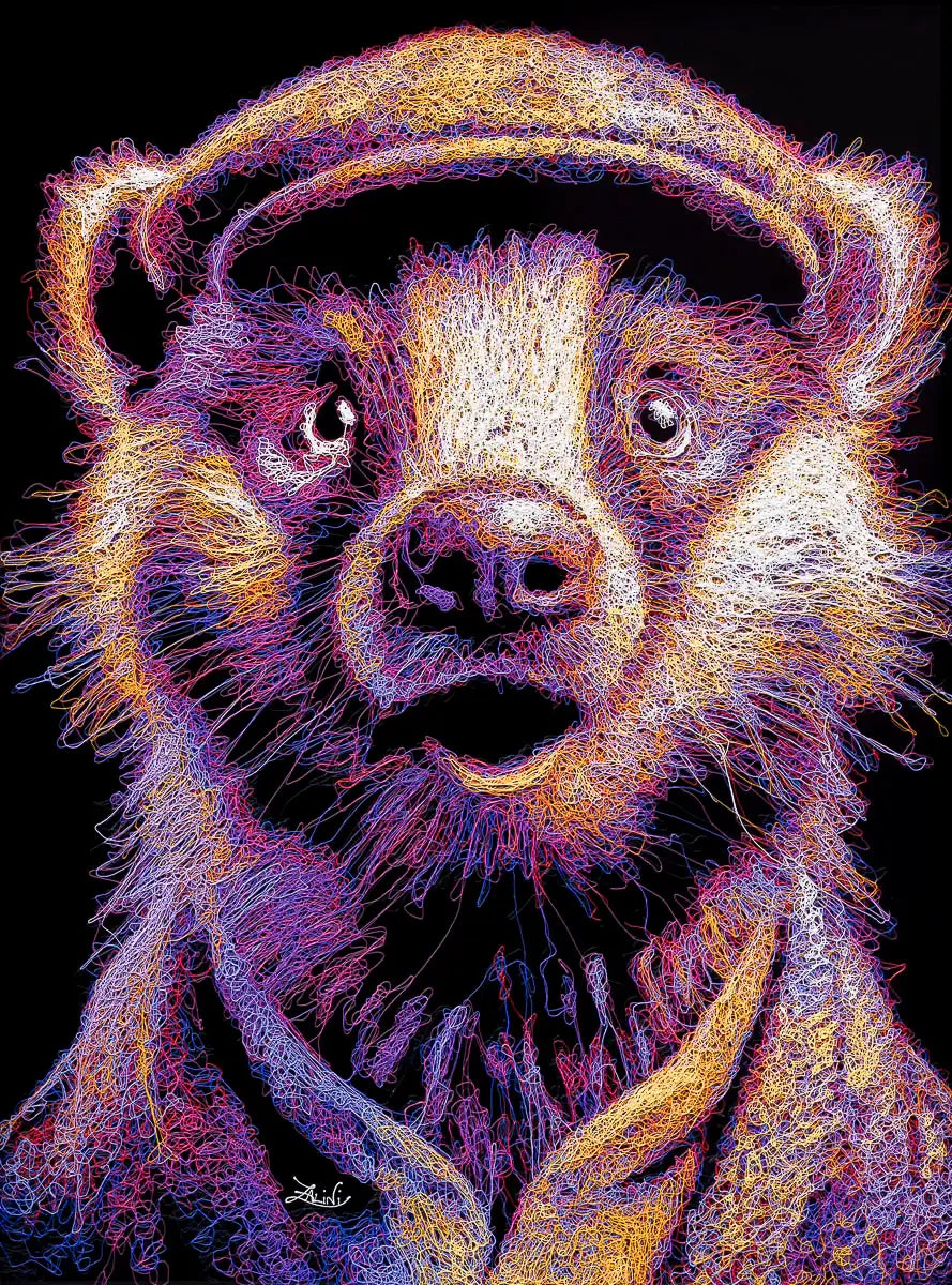 Flat Cap and Claws - Original - SOLD