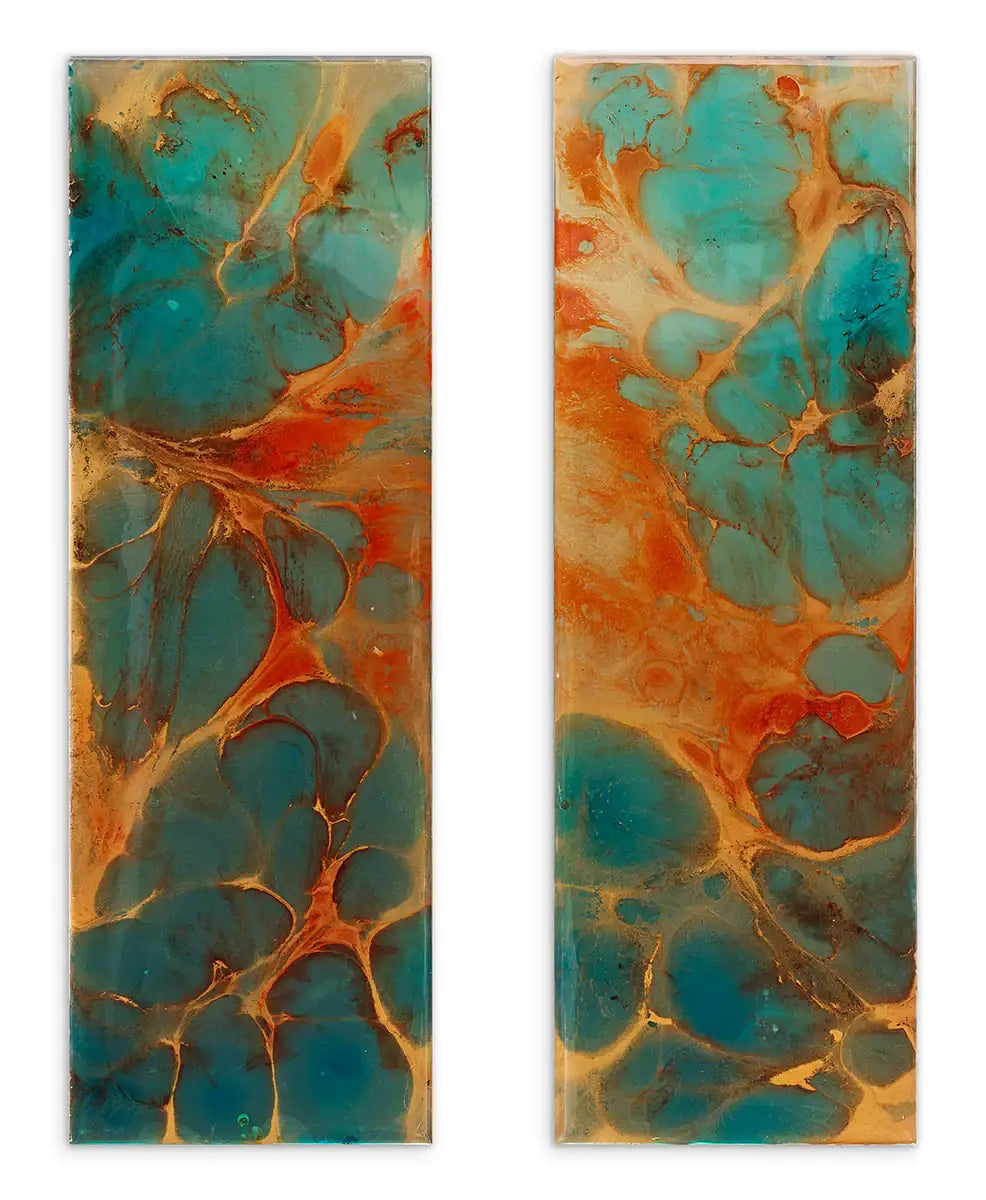 Flourishing - Original Diptych on Metal - SOLD