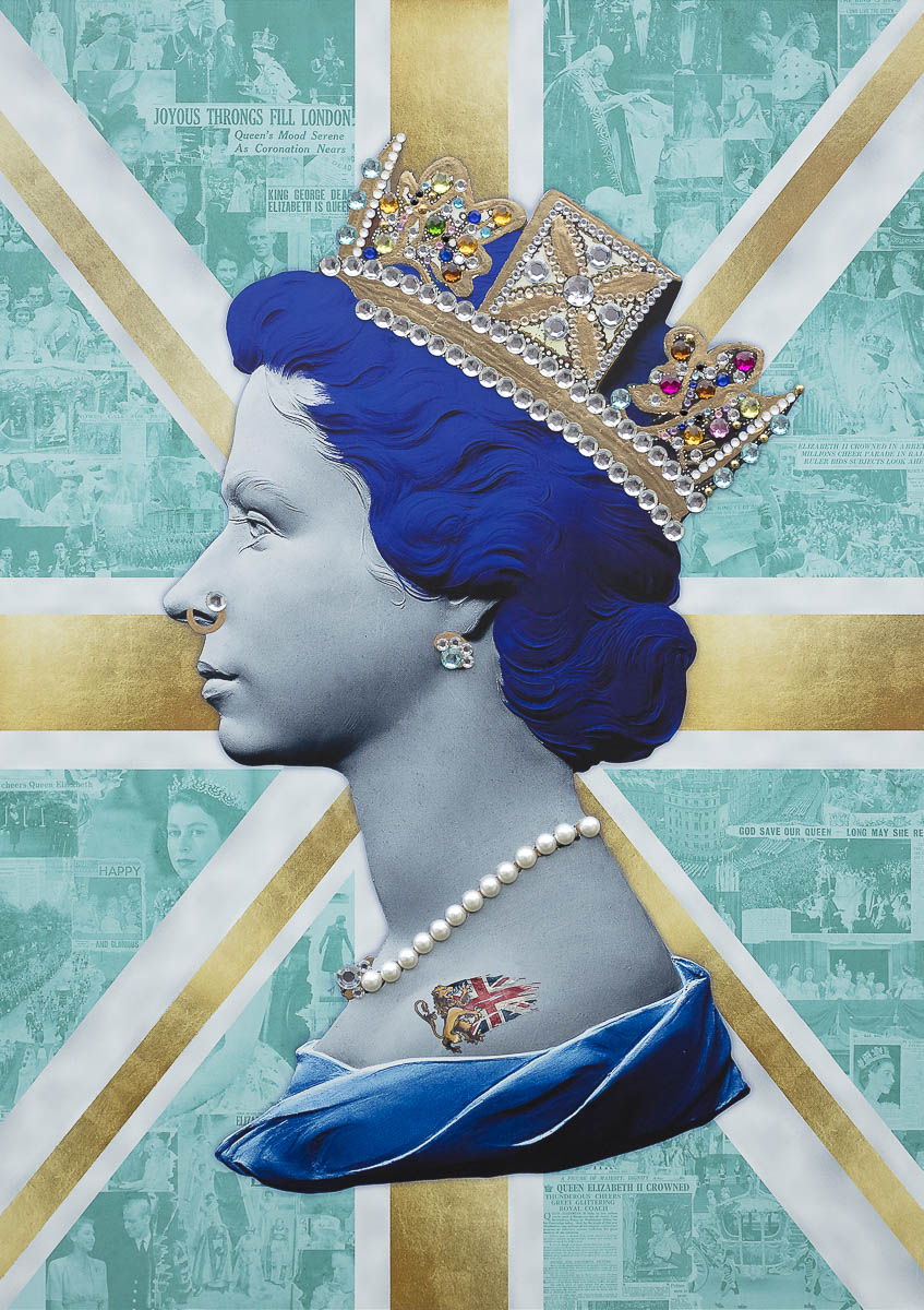 Gold / Teal Queen - Original Print