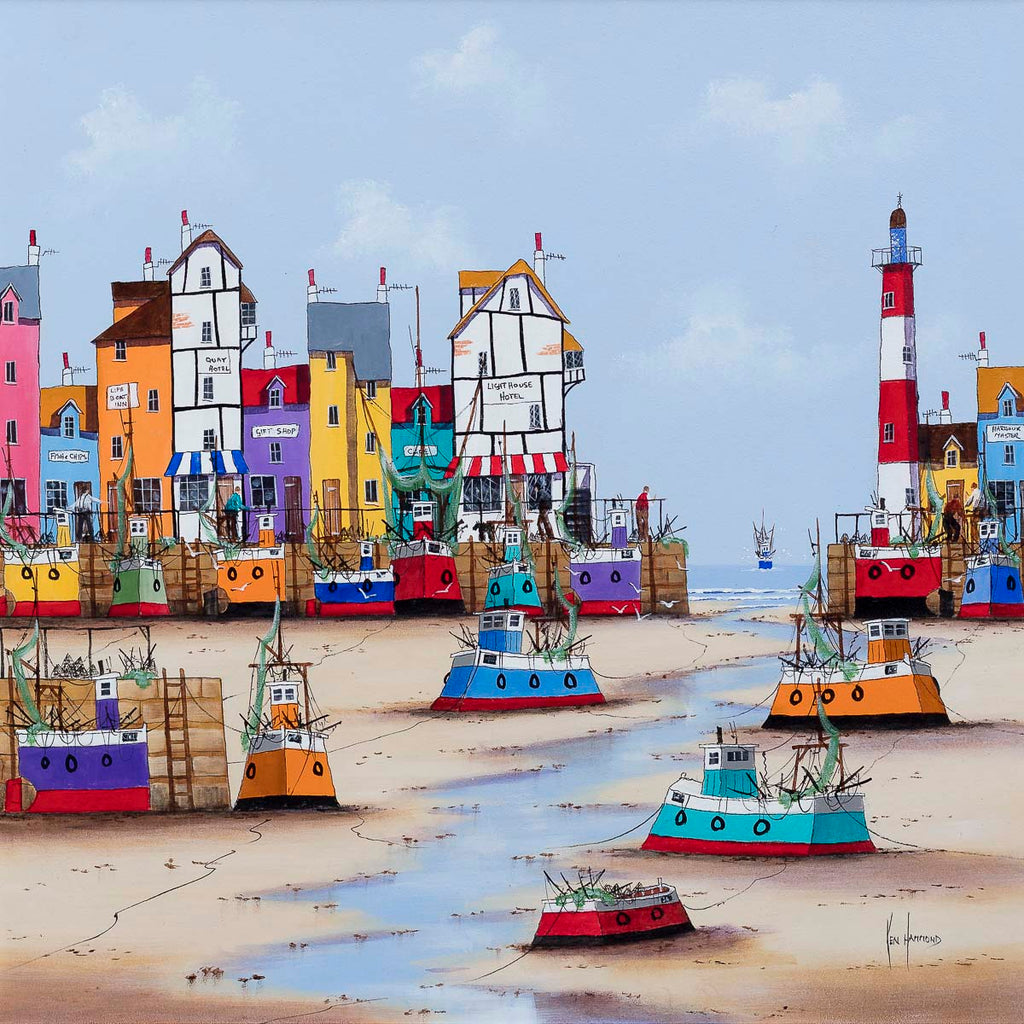 Harbour At Low Tide - Original