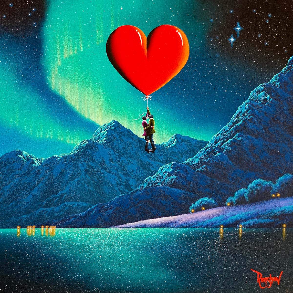 High On Love Under Aurora Skies - Original - SOLD