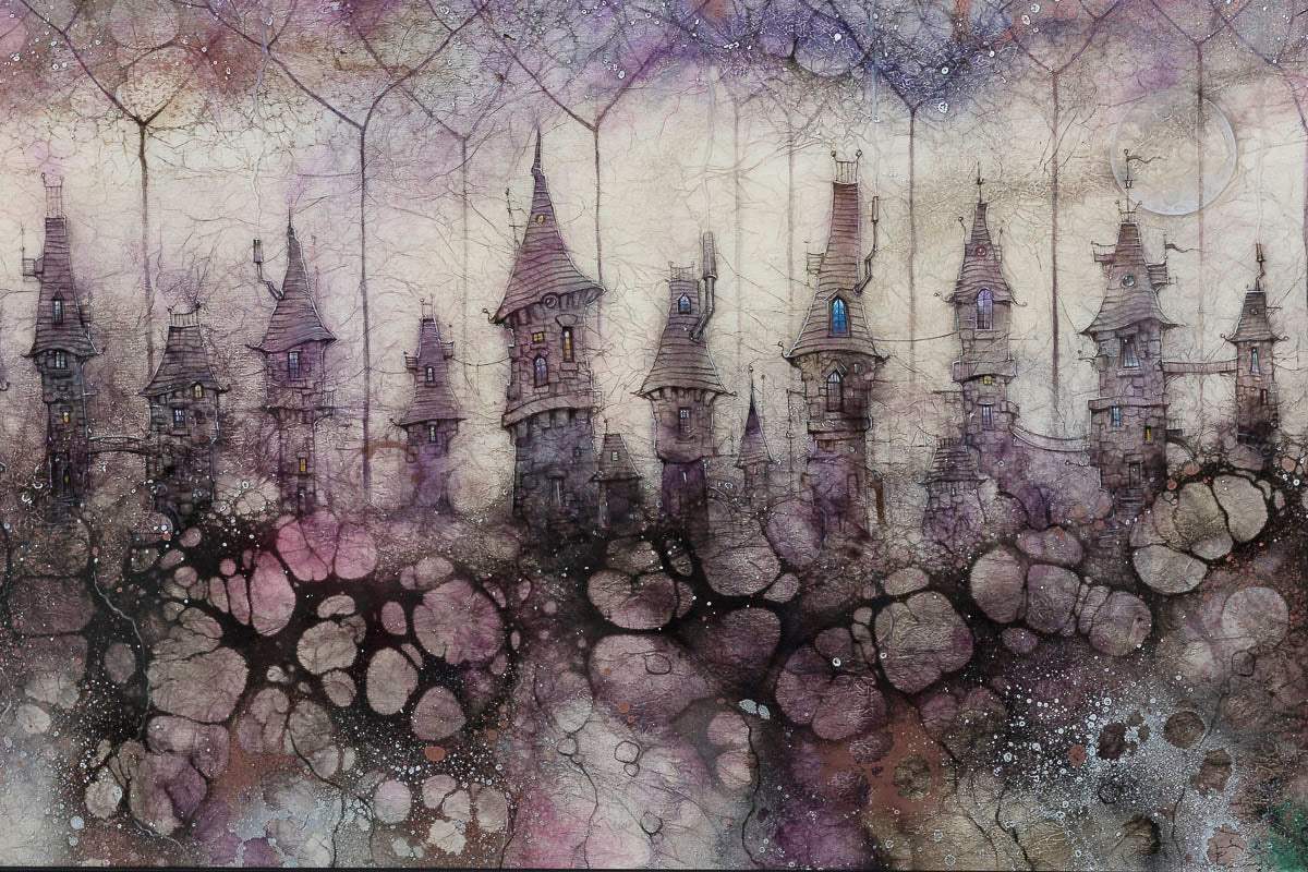 Knick-Knack Alley - Original by artist Kerry Darlington - Wyecliffe Galleries