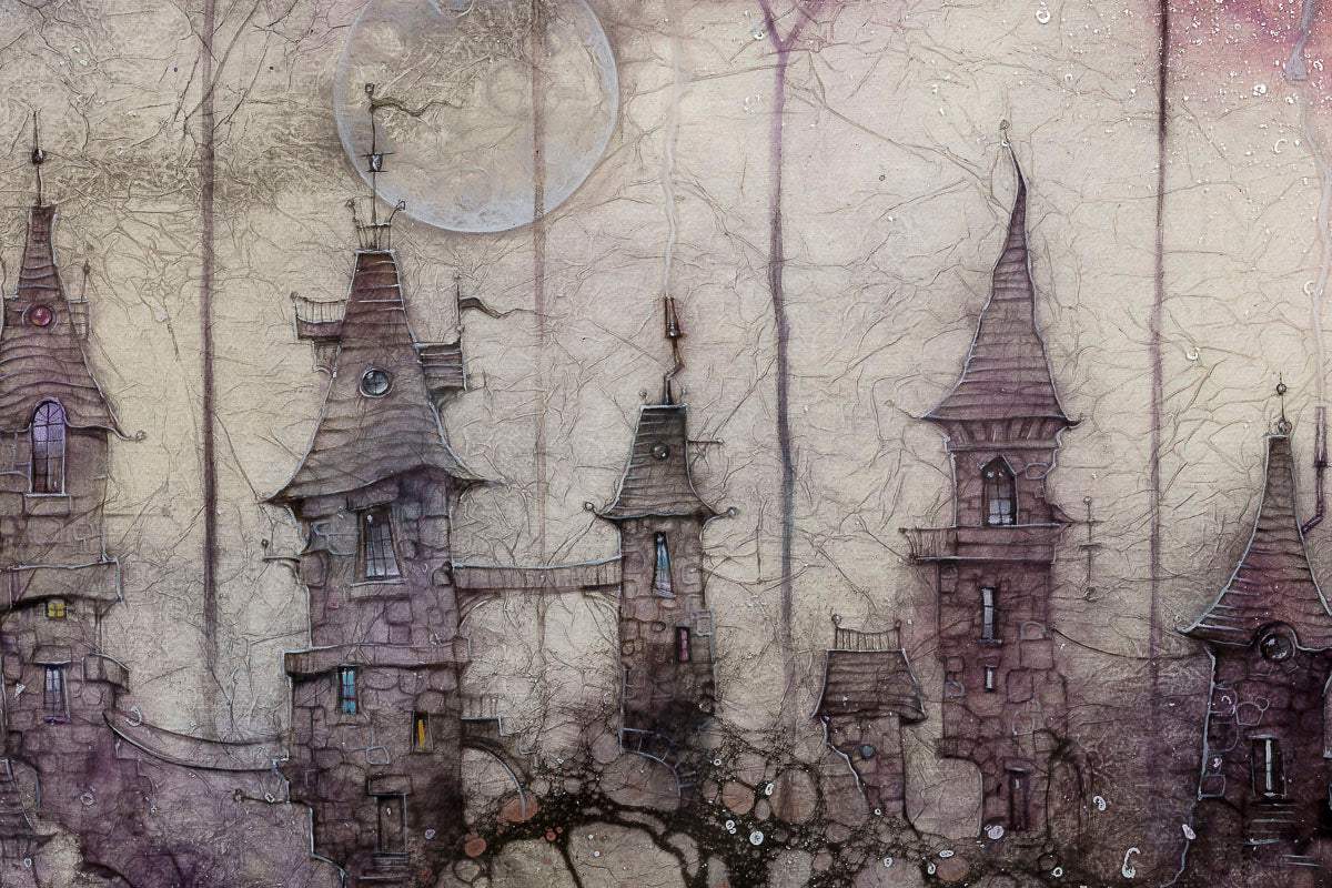 Knick-Knack Alley - Original by artist Kerry Darlington - Wyecliffe Galleries