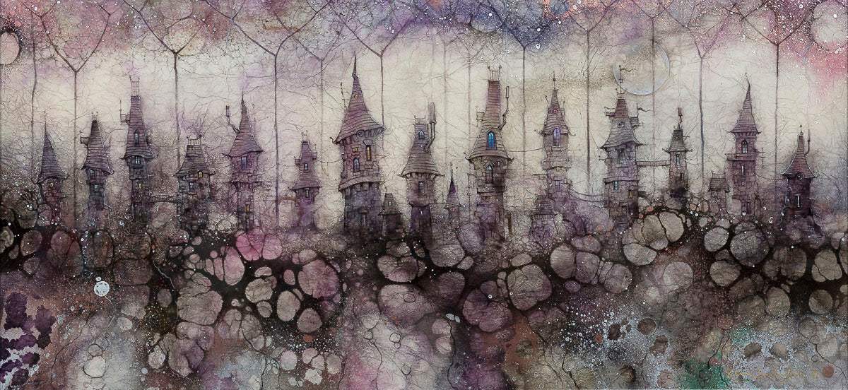 Knick-Knack Alley - Original by artist Kerry Darlington - Wyecliffe Galleries