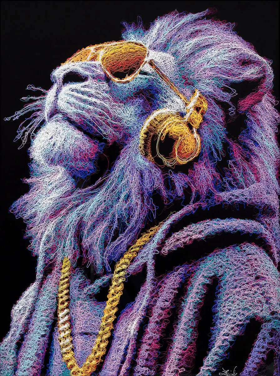 Leo Loves Music - Original - SOLD