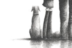 Love, Laughter And Paw Prints - Original Sketch