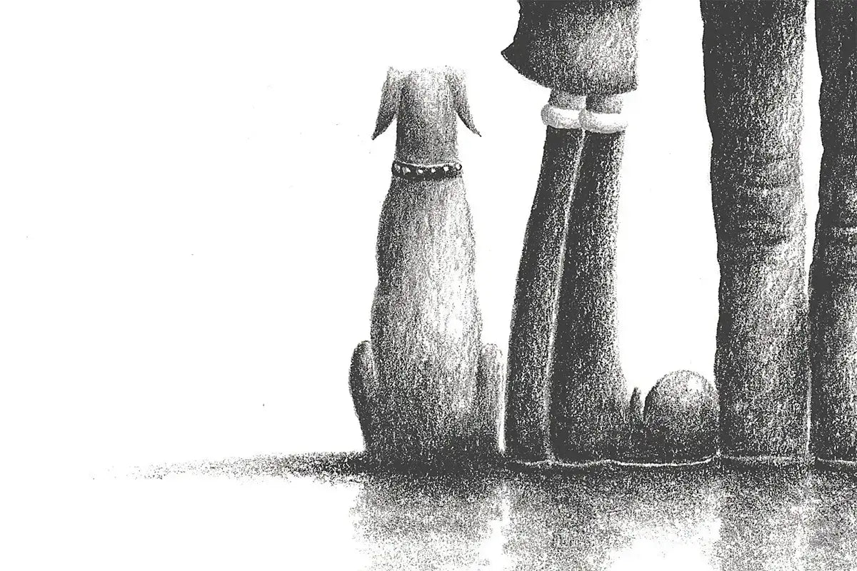 Love, Laughter And Paw Prints - Original Sketch