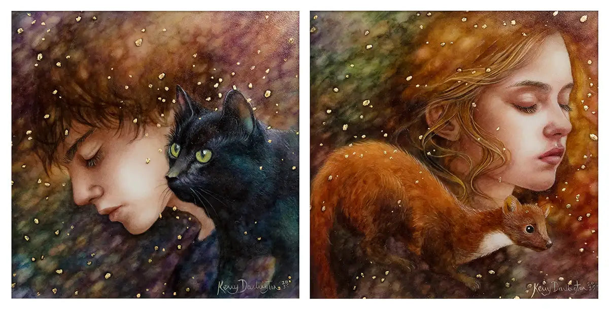 Lyra and Will - Original SET - SOLD by artist Kerry Darlington - Wyecliffe Galleries