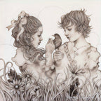 Kerry Darlington original Peter and Wendy Neverland painting