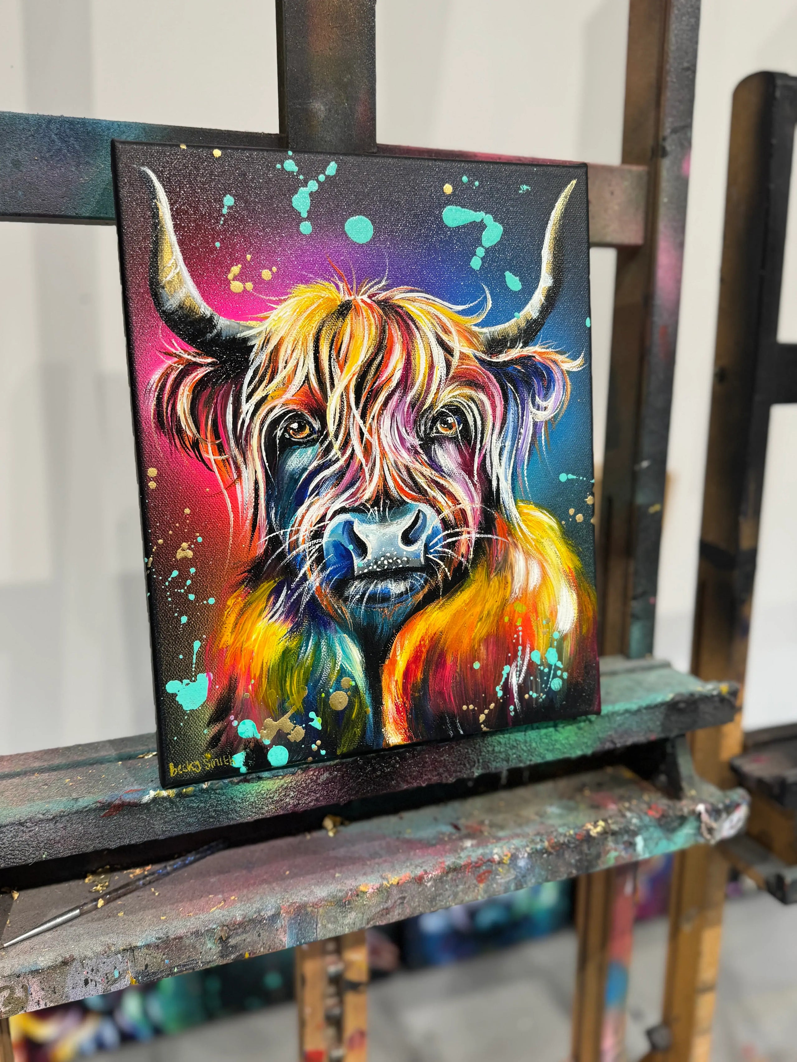 A Highland Glow - Original - SOLD by artist Becky Smith - Wyecliffe Galleries