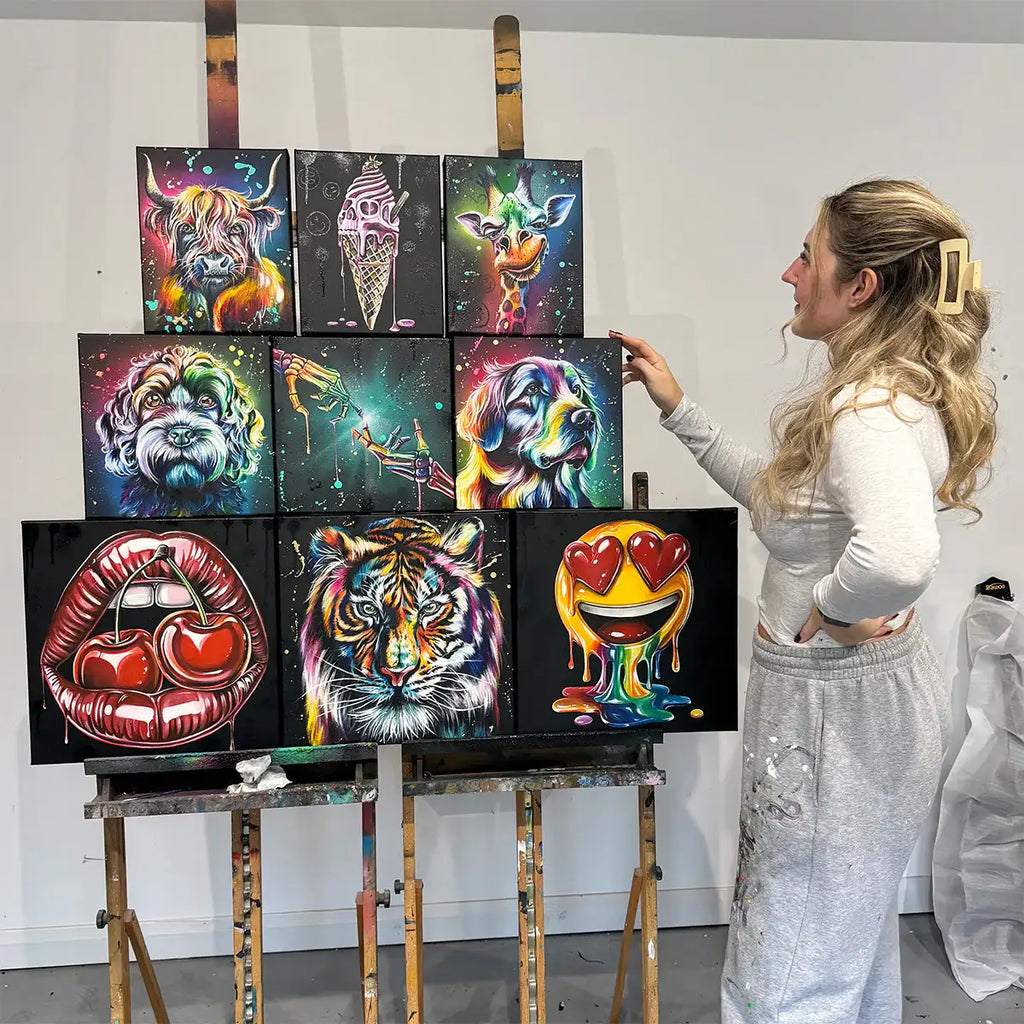 Eye Of The Tiger - Original - SOLD by artist Becky Smith - Wyecliffe Galleries