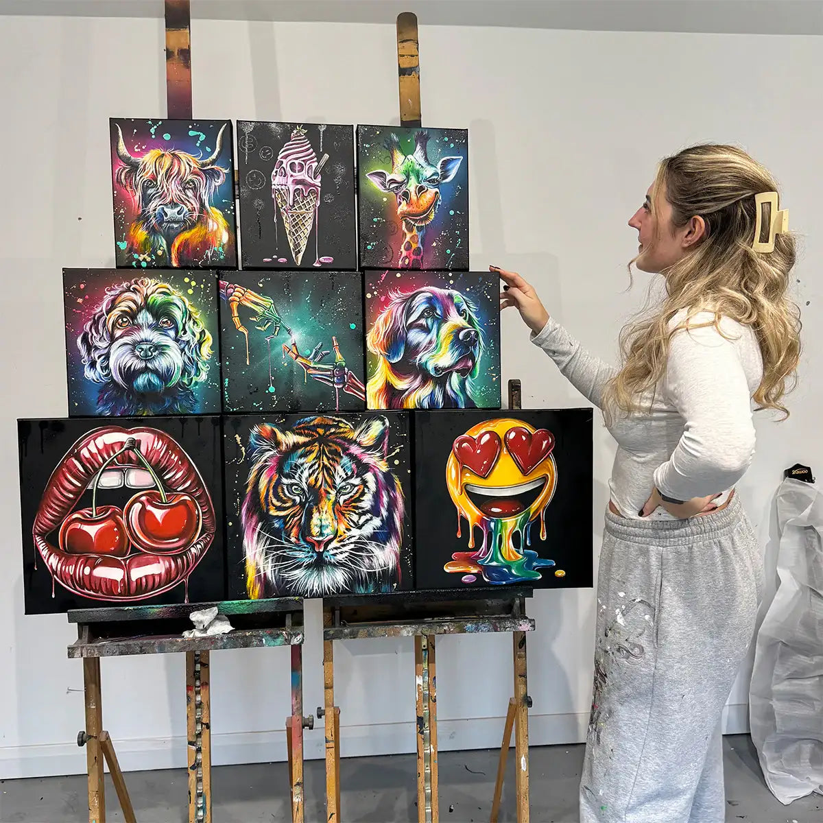 Eye Of The Tiger - Original - SOLD by artist Becky Smith - Wyecliffe Galleries