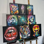 Eye Of The Tiger - Original - SOLD by artist Becky Smith - Wyecliffe Galleries