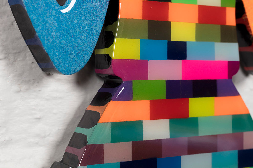 Rabbit Run - Miniature Wall Sculpture (Brick Effect) - Original - SOLD