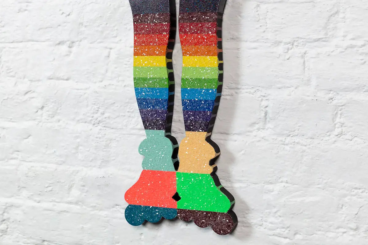 Rabbit Run - Confetti/Cosmic Ash - Medium Wall Sculpture - Original