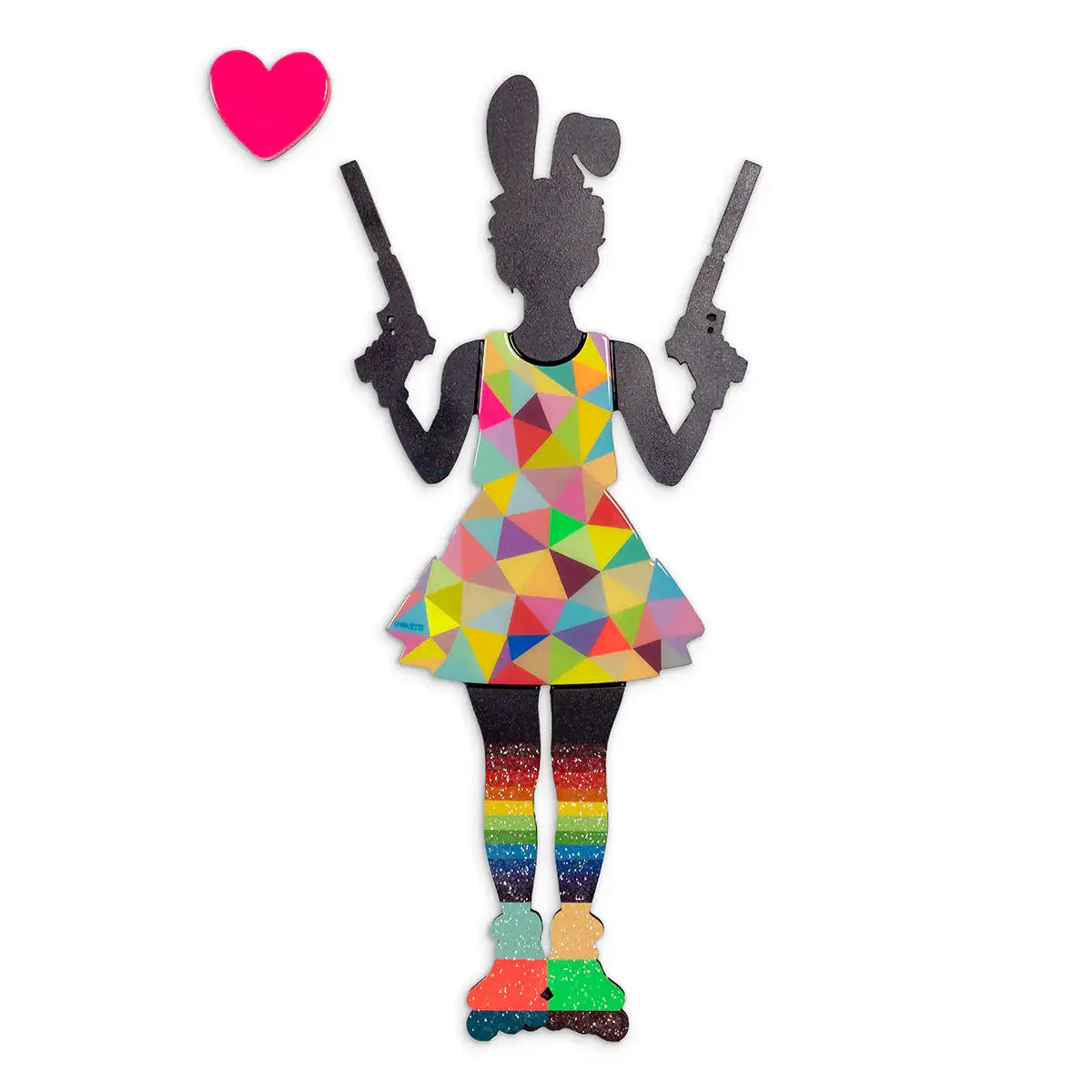 Rabbit Run - Confetti/Cosmic Ash - Medium Wall Sculpture - Original