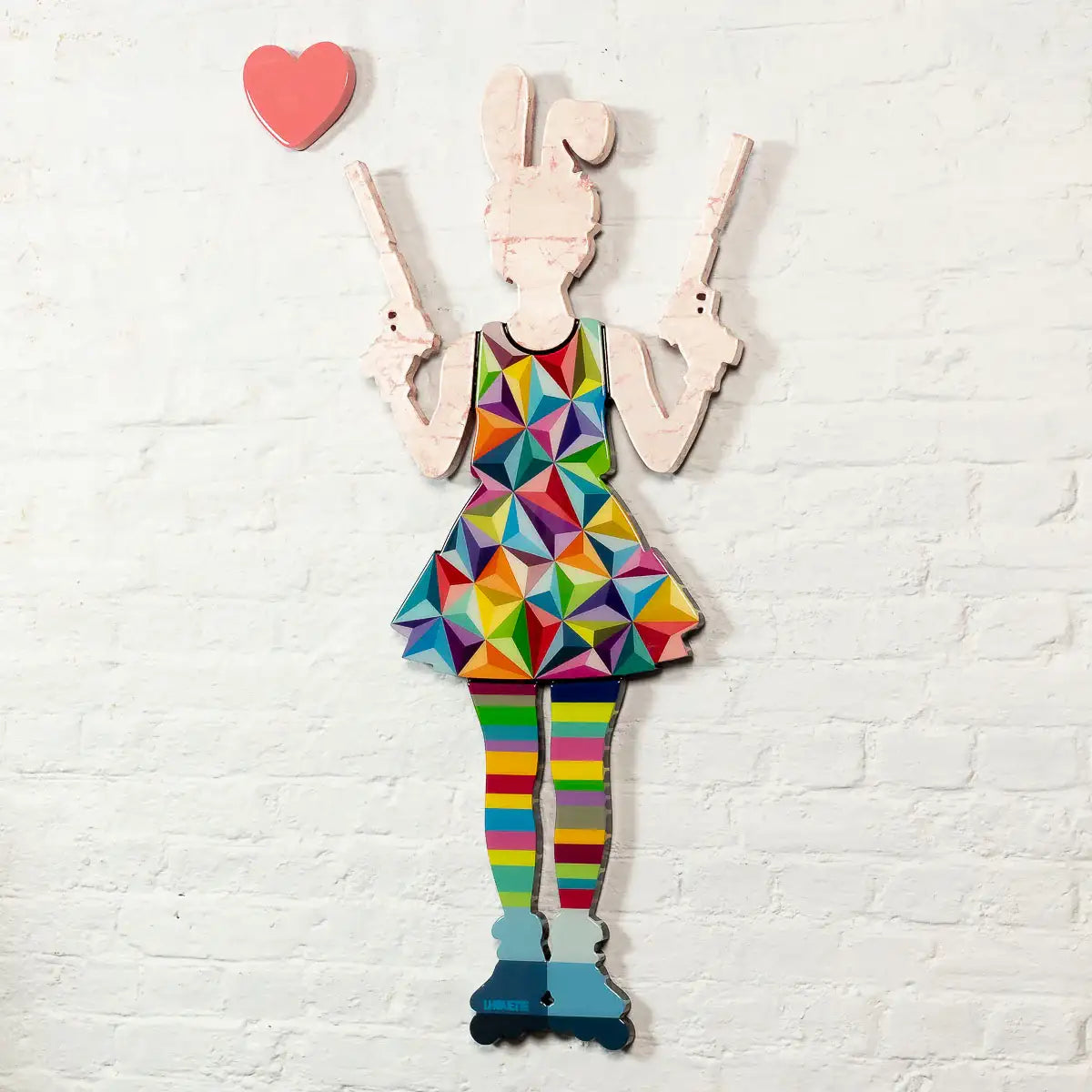 Rabbit Run - Geo Prism - Medium Wall Sculpture - SOLD