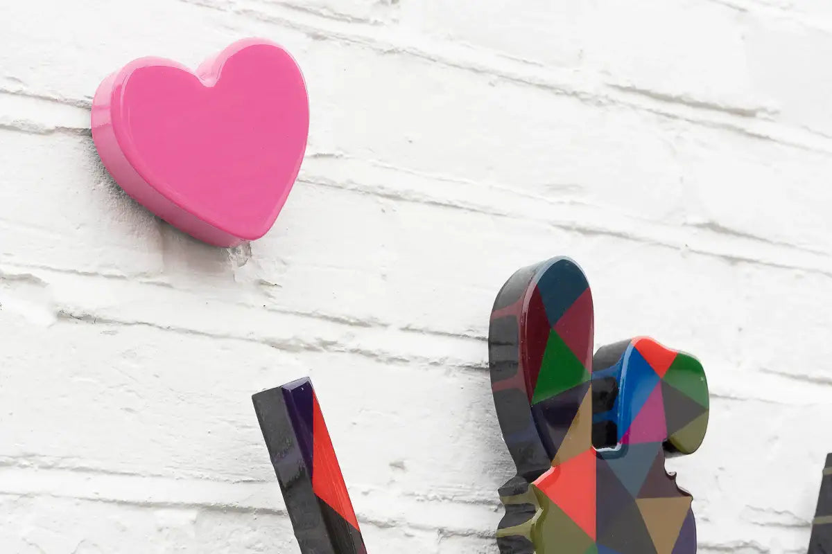 Rabbit Run - Geo Striped Confetti - Miniature Wall Sculpture - Original - SOLD