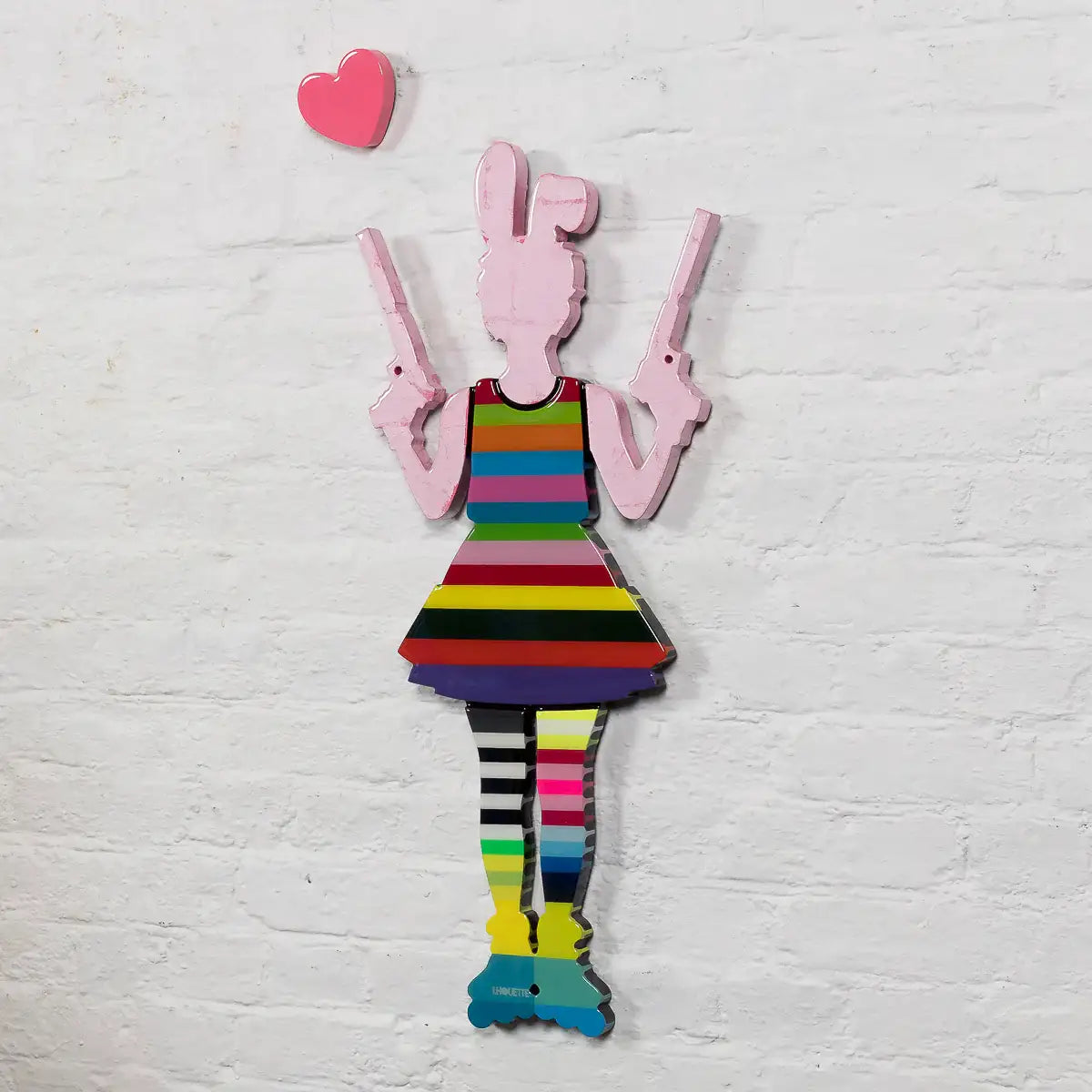 Rabbit Run - Miniature Wall Sculpture (Striped) - Original - SOLD