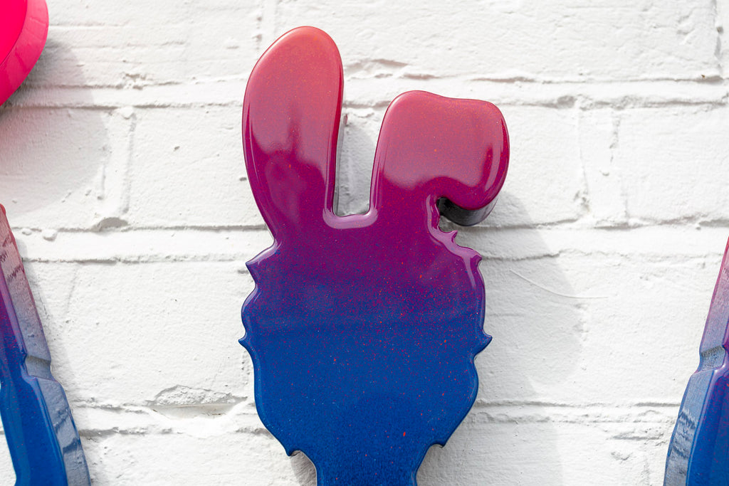 Rabbit Run - (Brick Effect & Gradient) - Miniature Wall Sculpture - Original