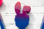 Rabbit Run - (Brick Effect & Gradient) - Miniature Wall Sculpture - Original