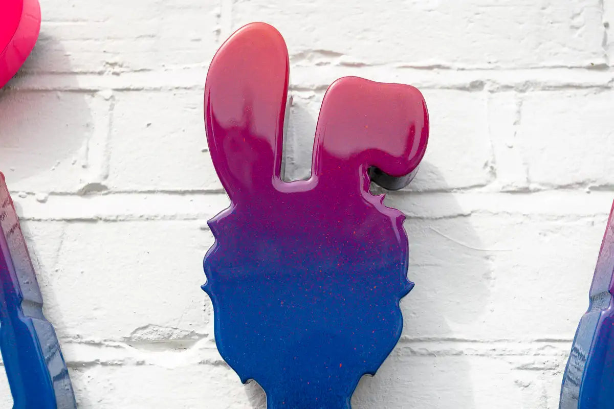 Rabbit Run - (Brick Effect & Gradient) - Miniature Wall Sculpture - Original